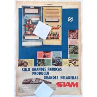 Siam Heladeras 1961 Publicidad Original 58 X 40 Cms Heladera segunda mano  Argentina