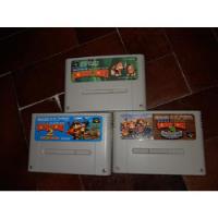 Usado, Lote Cartuchos Super Nintendo Donkey Kong Country 1-2-3orig segunda mano  Argentina