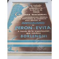 Peronismo Antiguo Afiche Peron Y Evita 1950 Justic Mag 59842 segunda mano  Argentina