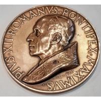 Medalla Papa Pio Xil 12 1950 Vaticano  Bronce Dorado 60 Mm segunda mano  Argentina