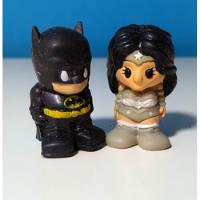 Usado, Figuras Ooshies Batman Y Mujer Maravilla Miniaturas (mt&dc) segunda mano  Argentina