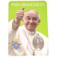 Usado, Estampita Papa Francisco Vaticano Bendecida Con Medalla segunda mano  Argentina
