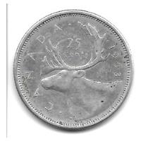 Canadá Moneda De 25 Centavos De Plata Año 1963 Km 52 - Xf- segunda mano  Argentina