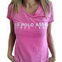 Remera U.s. Polo Assn. Logo Rosa Talle S segunda mano  Argentina
