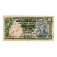 Uruguay Billete 500 Pesos Moneda Nacional Año 1939 P#40 segunda mano  Argentina