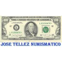 Estados Unidos 100 Dolares Reposicion Año 1990 Ex Palermo, usado segunda mano  Argentina