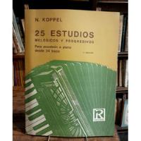 Acordeón A Piano 25 Estudios Melódicos Y Progresivos. Koppel, usado segunda mano  Argentina