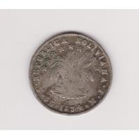 Moneda Bolivia 4 Soles Año 1854 Mj Plata Bueno + Detalles segunda mano  Argentina