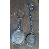 Lote De 2 Llaveros Con Monedas - En Metal Comun , usado segunda mano  Argentina