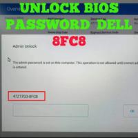 Notebook Dell Bios Bloqueado 8va 9 10 11gen 8fc8  Password  segunda mano  Argentina