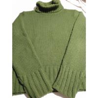 Sweater Cuello Alto Verde Inglés Talle M segunda mano  Argentina