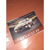 Manual De Utilizacion Mantenimiento Original De Renault 19 segunda mano  Argentina