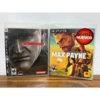 Combo Metal Gear Max Payne Ps3 Fisico Usado segunda mano  Argentina
