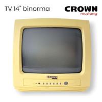 Tv Color Crown Mustang 14  Color Amarillo Muy Buen Estado!!, usado segunda mano  Argentina