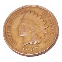 One Cent 1907 1 Centavo Dolar Estados Unidos Moneda Cobre  segunda mano  Argentina