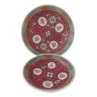 Set De Cuencos Porcelana Con Relieve Oriental , usado segunda mano  Argentina