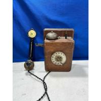Antiguo Teléfono De Época Con Caja De Madera, usado segunda mano  Argentina