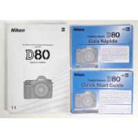 Manual Nikon D80 Con Guía Rápida, usado segunda mano  Argentina