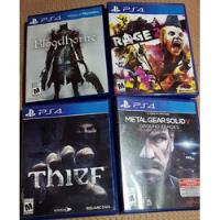 4 Juegos Combo Ps4 Bloodborne, Thief, Rage 2 Y Metal Gear 5  segunda mano  Argentina