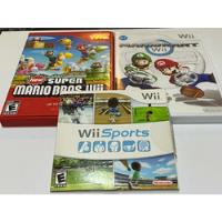Wii Súper Mario + Mario Kart + Wii Sports Originales Lote segunda mano  Argentina