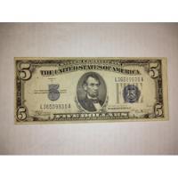 Usado, Billete De 5 Dólares Silver Certificate - Sello Azul - 1934 segunda mano  Argentina