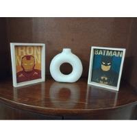 Usado, Liquidacion! Cuadros Infantiles Ironman Batman + Florero 3d segunda mano  Argentina