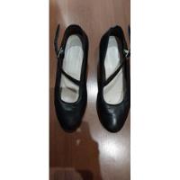 Zapatos De Flamenco, Cuero Negro, Usados En Buen Estado, usado segunda mano  Argentina