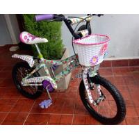 Bicicleta Infantil Nena/varón Musetta Ploteada Con Flores, usado segunda mano  Argentina