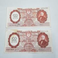 Antiguo Billete Argentino 10.000 Pesos Serie B Mag 61481 segunda mano  Argentina