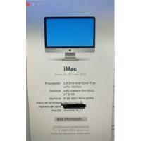 Usado, iMac 27 2020 Retina 5k Radeon Xt Pro 5500 8gb segunda mano  Argentina