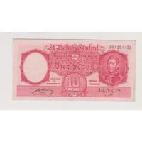 Billete Argentina 10 $ Bottero 1939 Año 1950 Muy Bueno + segunda mano  Argentina