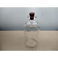 Frasco Botella De Vidrio Transparente Con Tapón De Goma segunda mano  Argentina