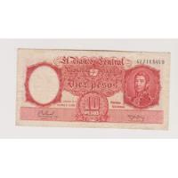Billete Argentina 10 $ Bottero 1954 Año 1956 Bueno, usado segunda mano  Argentina