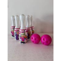 Usado, Bowling Barbie Para Niños, Tamaño Grande, 6 Pines Y 2 Bolas segunda mano  Argentina