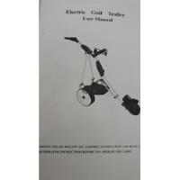 Electric Golf Trolleyuser Manual, usado segunda mano  Argentina