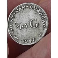 Usado, Moneda Países Bajos(curacao) 1/10 Gulden 1947 Plata Km#43 Re segunda mano  Argentina