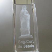 Figura Decorativa Cristal Sagrado Corazón De Jesús 6.50 Cm, usado segunda mano  Argentina