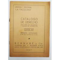 Catálogo De Derecho 1937 Librería Y Editorial La Facultad  segunda mano  Argentina