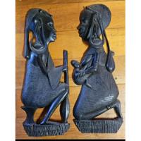 Usado, Esculturas Figuras Antiguas De Ebano Madres Africanas ! segunda mano  Argentina