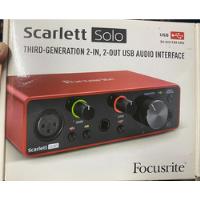 Interfaz De Audio Focusrite Scarlett Solo 3ra Generacion, usado segunda mano  Argentina