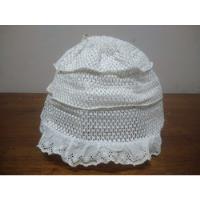 Lampara Colgante Tejida Crochet Algodón Hilo Blanca  , usado segunda mano  Argentina