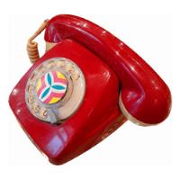 Teléfono A Disco Entel Rojo Vintage Para Decoración  segunda mano  Argentina