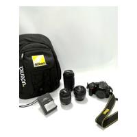 Cámara Nikon Reflex D3500 + Lentes + Mochila Original  segunda mano  Argentina