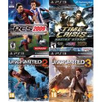 Juegos Play 3 : Pes 2009 - Time Crisis - Uncharted 2 Y 3 segunda mano  Argentina