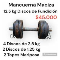 Mancuerna  Maciza Y Discos De Fundición, usado segunda mano  Argentina