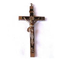 Monijor62-antigua Cruz Crucifijo Pectoral Ebano/metal 16 Cmt segunda mano  Argentina