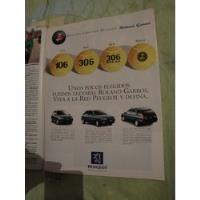 Publicidad Peugeot 106 306 306 Breack Año 1998 Roland Garros segunda mano  Argentina