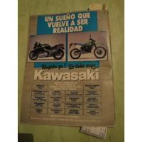 Publicidad Moto Kawasaki 125 Kmx - Zx10 1000 Año 1990 segunda mano  Argentina