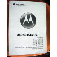 Manual De Motorola V172, Usado En Perfecto Estado! Libro segunda mano  Argentina