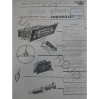 Antiguo Folleto Calefactor Radio Reloj Encendedor Chevrolet, usado segunda mano  Argentina